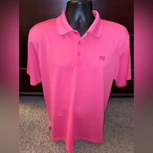 Loudmouth Golf Polo Shirt Mens Size Large Pink Short Sleeve Casual Pullover
